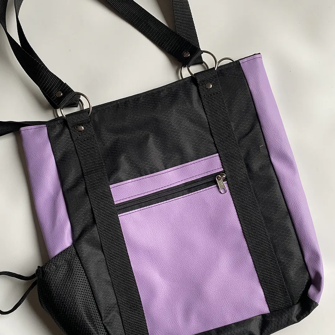 Totebag cuerina lila 💜 2
