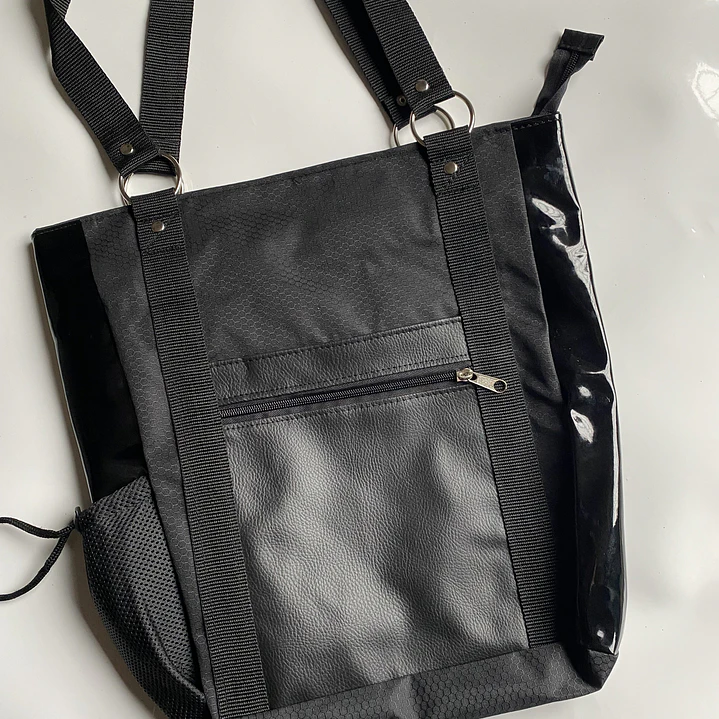 Totebag cuerina + charol 🖤 2