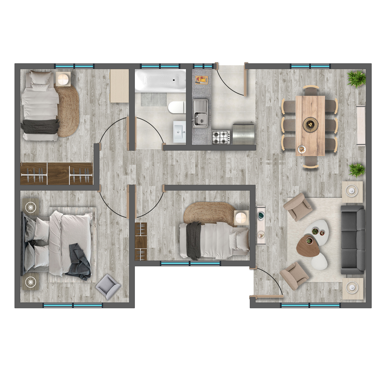 Cabaña tipo H. Valor Mt2 2