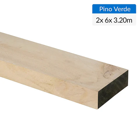 pino verde 2x6 bruto 3.20 