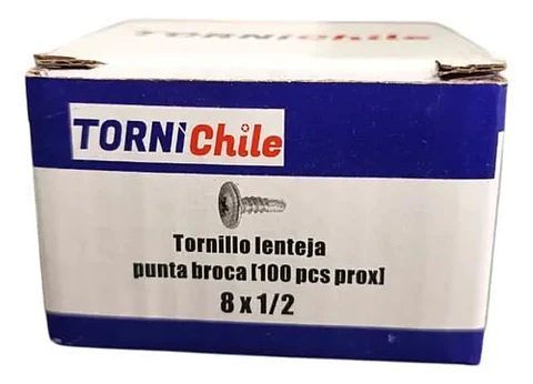 Tornillo cabeza lenteja p/b 1/2 100 unidades