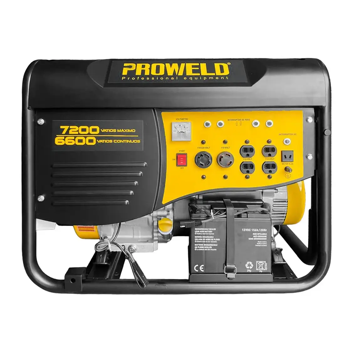 Planta Eléctrica Proweld PW7500E2 · 7.5 kVA Gasolina 120V/220V Arranque Eléctrico — Obra y Minería 1