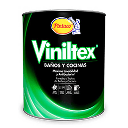 Viniltex baños y cocinas satinado blanco 2001 galón - Pintuco