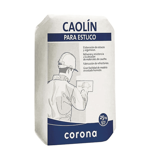 Caolín x 25 kg blanco extrafino