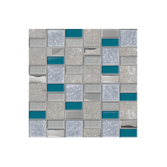 Mosaico desértico azul cara única - ﻿30x30 cm - unidad - Corona