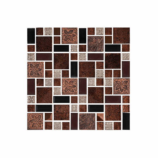 Mosaico terra ocre cara única - ﻿30x30 cm - unidad - Corona