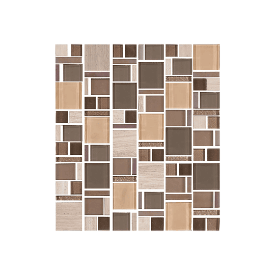 Mosaico terra marfil cara única - ﻿30x33 cm - unidad - Corona