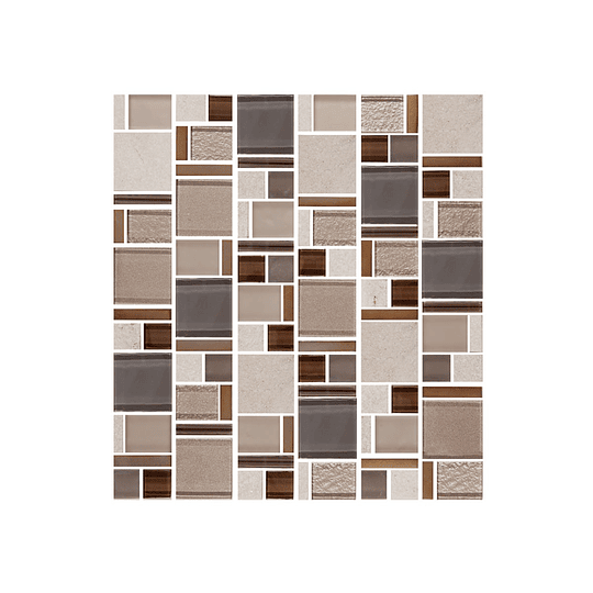 Mosaico terra gris cara única - ﻿30x33 cm - unidad - Corona