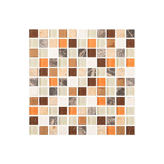 Mosaico cetus multicolor cara única - 27.6x27.6 cm - unidad - Corona