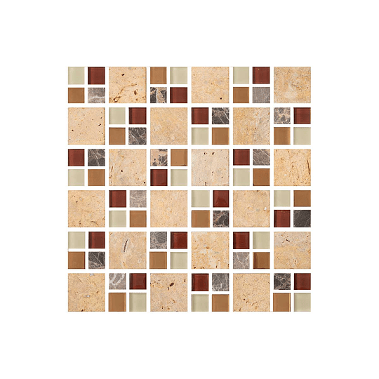 Mosaico capricornius multicolor cara única - 30x30 cm - unidad - Corona
