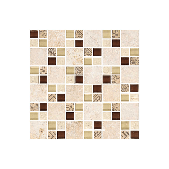 Mosaico nuevo turan beige cara única - 30x30 cm - unidad - Corona