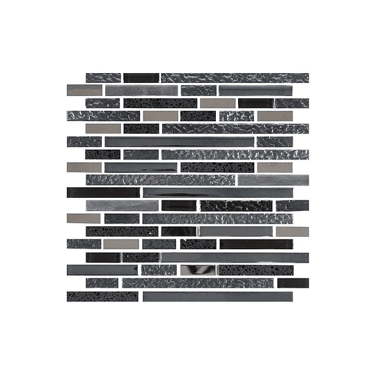Mosaico cuarzo negro cara única - 30x30.6 cm - unidad - Corona