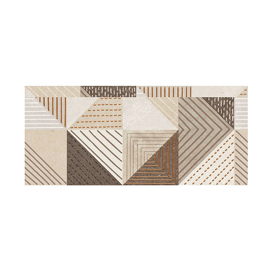 Base decorada indi triangulo café cara única - 30x60 cm - unidad - Corona