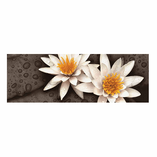 Base decorada flor de lotto negro cara única - 20.5x60 cm - unidad - Corona