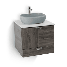 Mueble cascade con lavamanos vessel gris - Corona
