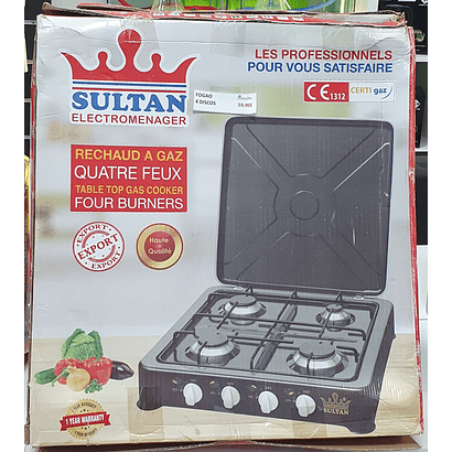 Placa a Gás 4 Bicos 