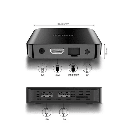 TV98 ATV PLUS 8K H313 2GB/16GB Dual Wifi Android 14 Preto - Android TV 2