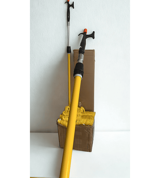 Bastón de Izaje Extensible 2,44 mts Fibra de Vidrio
