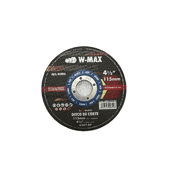 Disco Corte Inox / Acero W-Max Rush 230x1,8x22 | Corte Industrial | Servicio DI