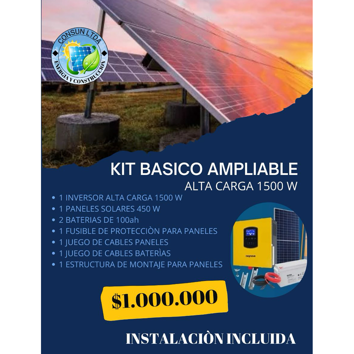 Kit básico de energía solar 