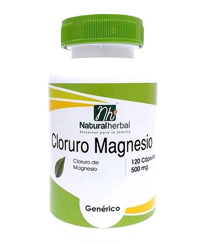 Cloruro De Magnesio 500 Mg. 120 Caps