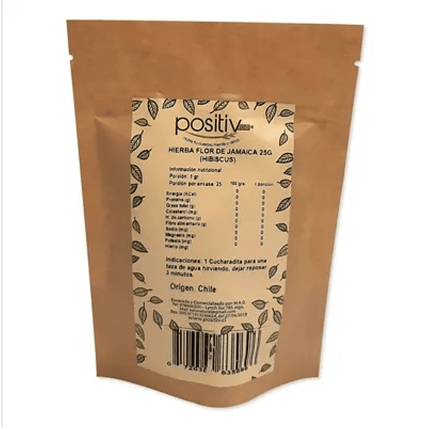 HIERBA FLOR DE JAMAICA (HIBISCUS) 25G 