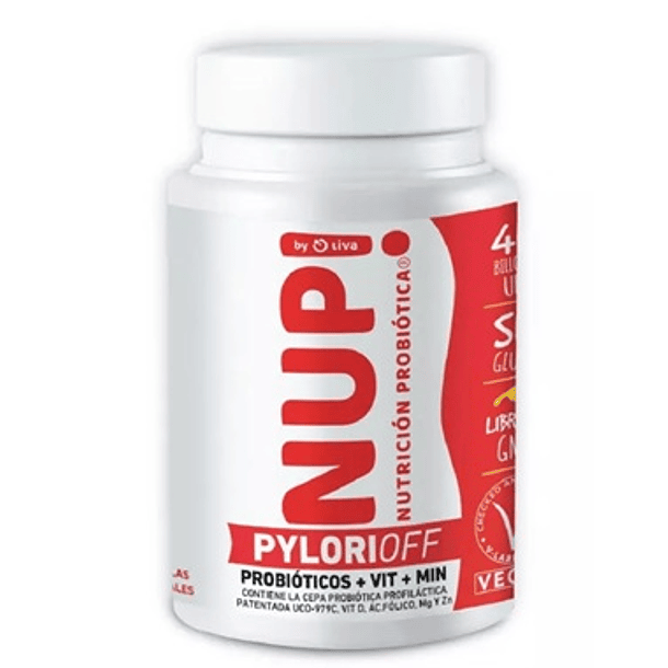 NUP! PROBIOTICO PYLORIOFF 40 BILLONES 30 CAP 