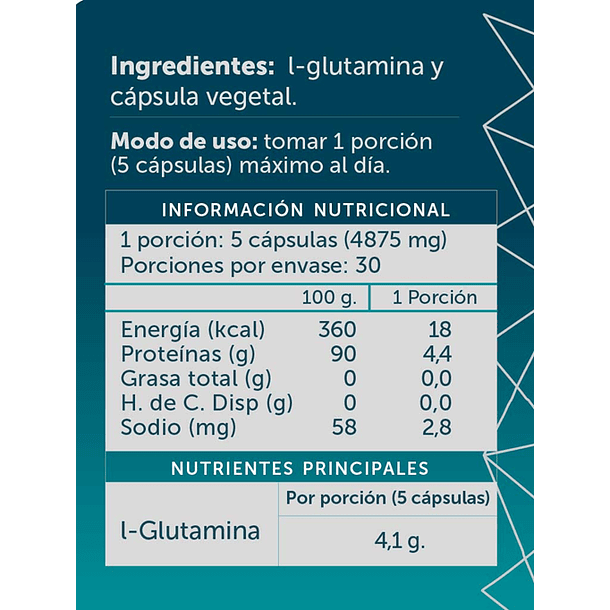 L-Glutamina Pure 150 Cap. 2