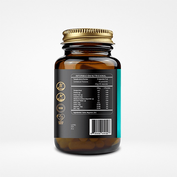 Cápsula, Calcio + Magnesio+ zinc 90 Cápsulas  2