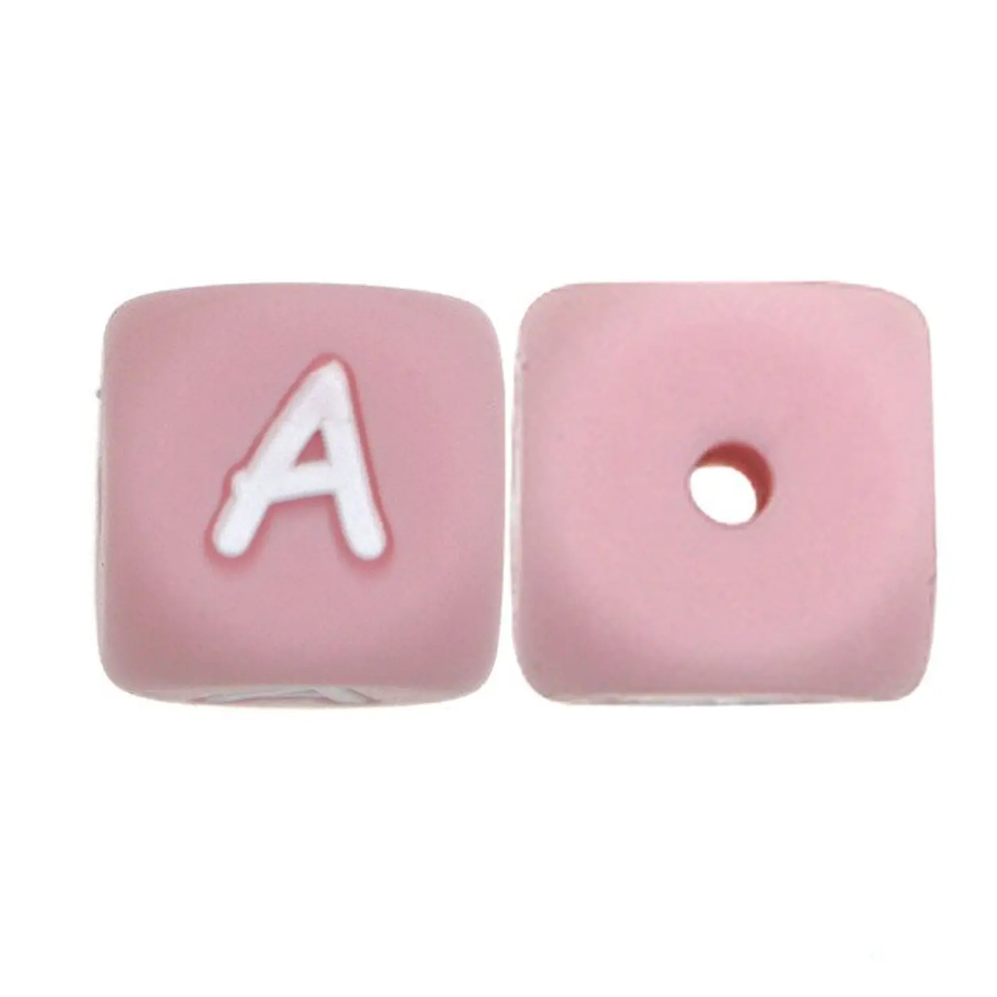 Letras de Silicone Rosa 12mm 2