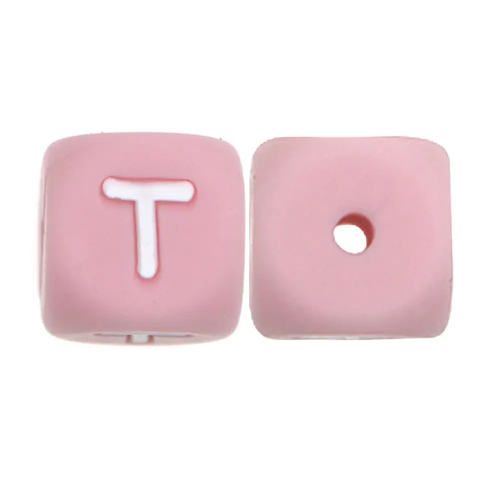 Letras de Silicone Rosa 12mm 5