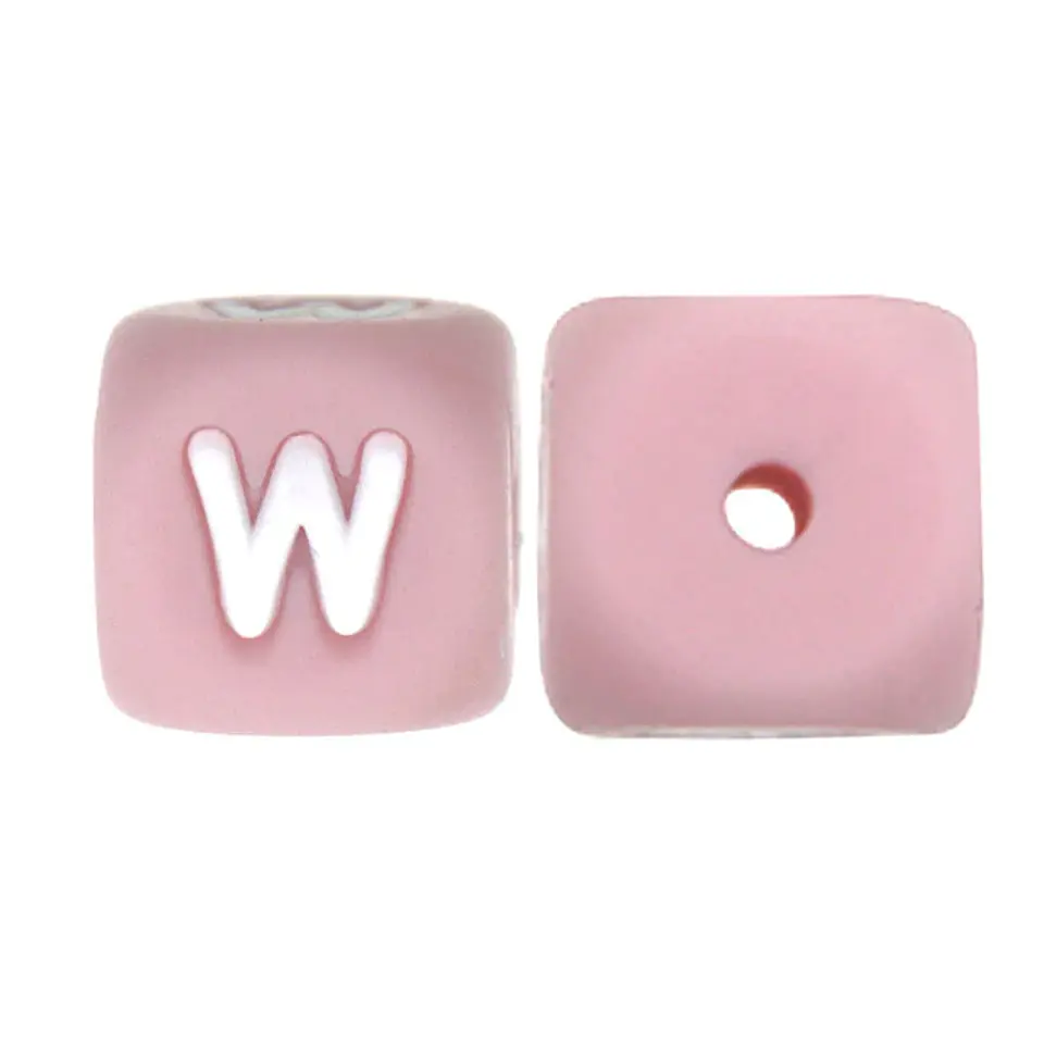 Letras de Silicone Rosa 12mm 12