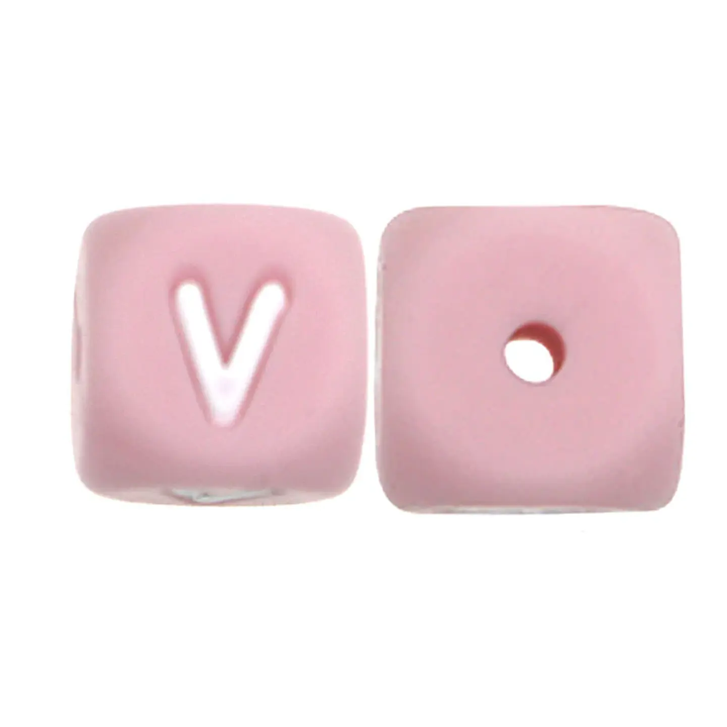 Letras de Silicone Rosa 12mm 13