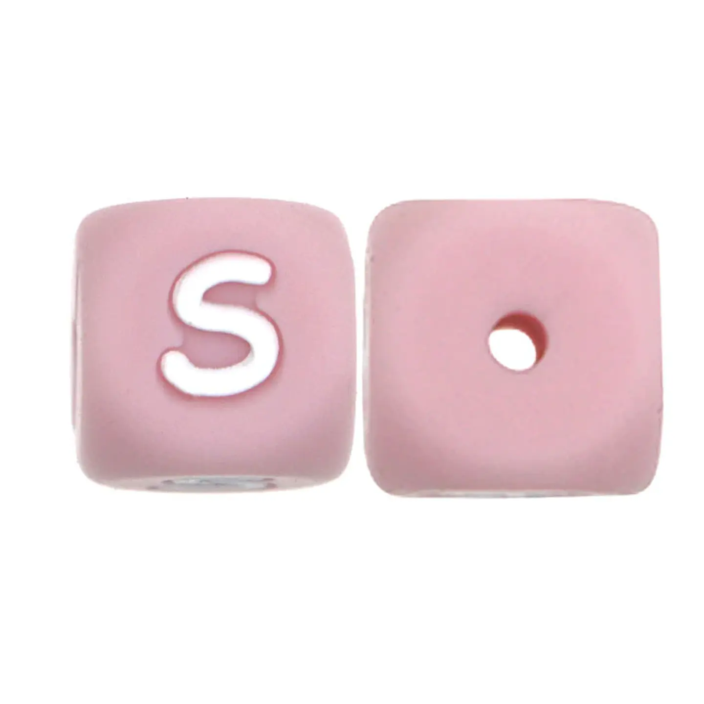 Letras de Silicone Rosa 12mm 14