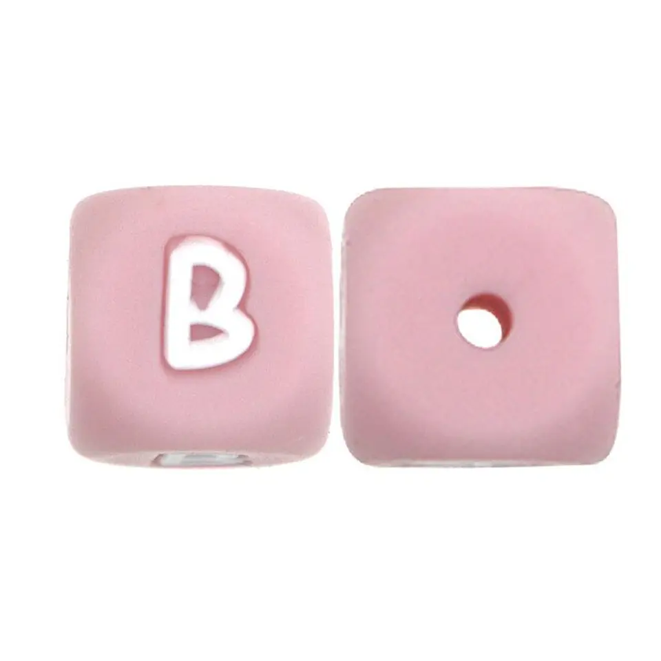 Letras de Silicone Rosa 12mm 15