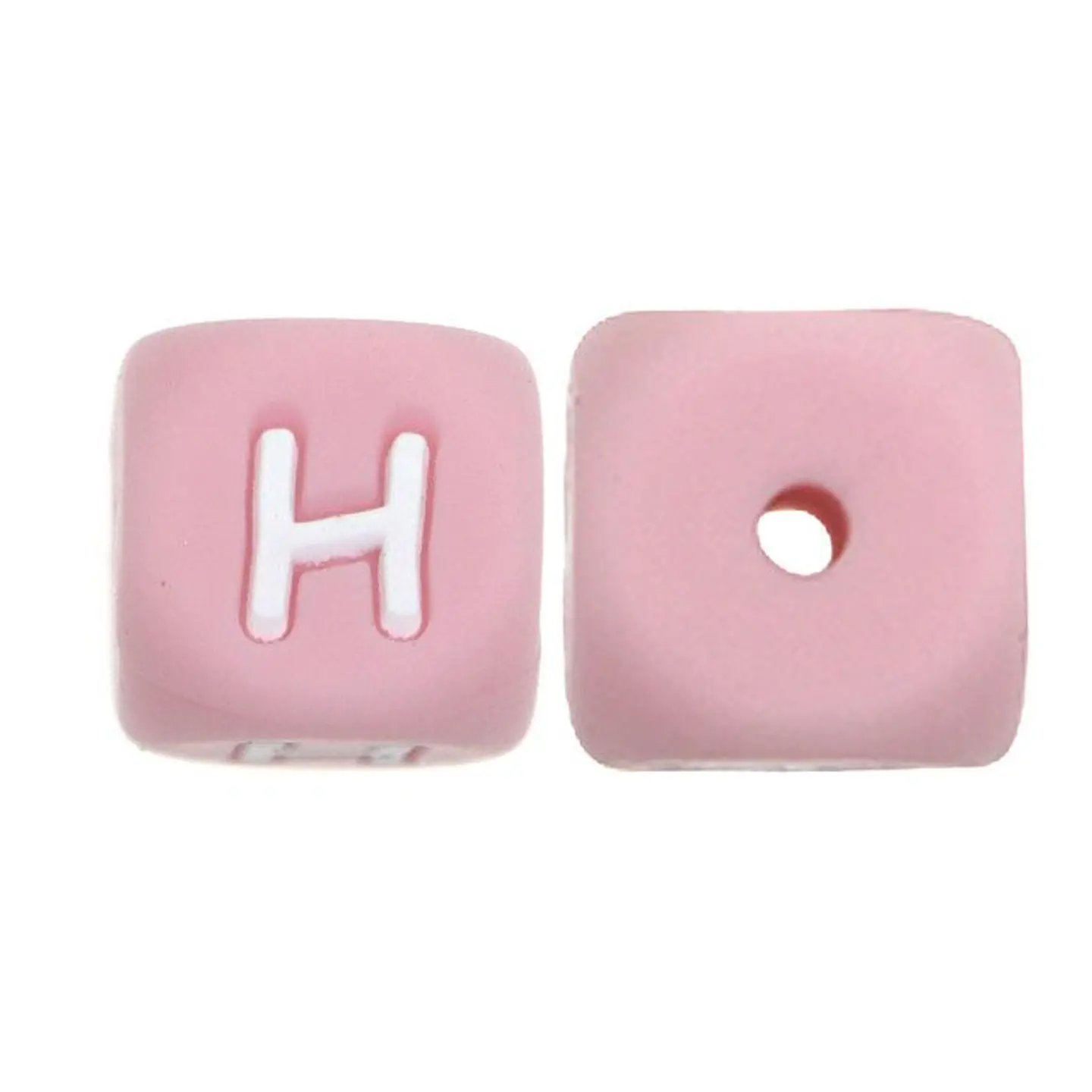 Letras de Silicone Rosa 12mm 17