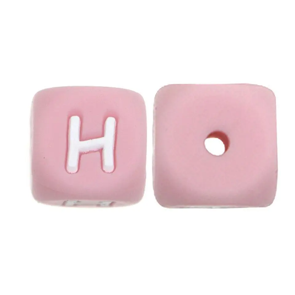 Letras de Silicone Rosa 12mm 17