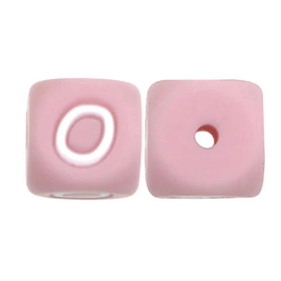 Letras de Silicone Rosa 12mm 18