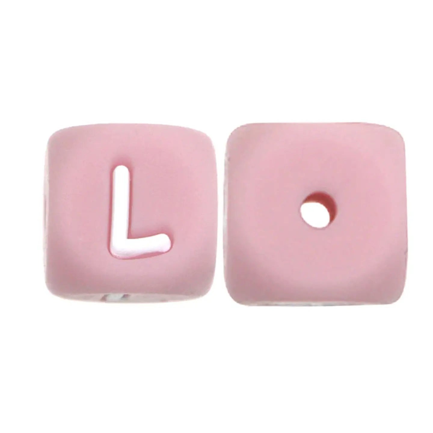 Letras de Silicone Rosa 12mm 20