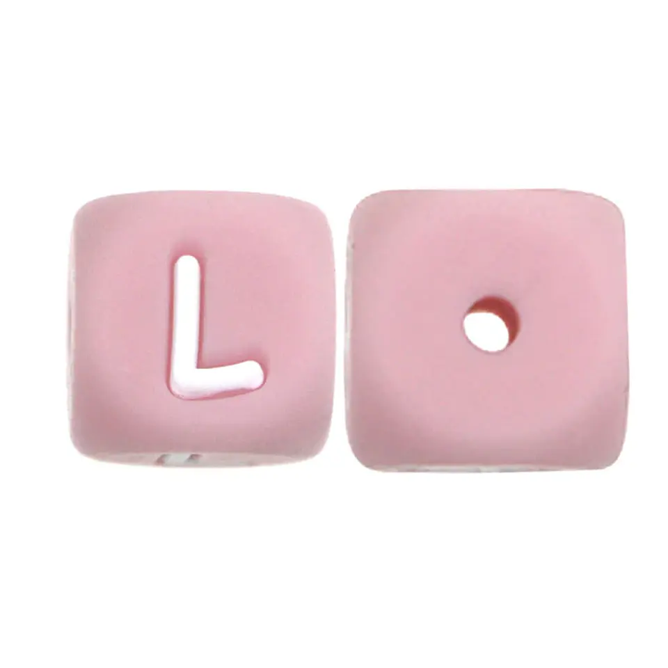 Letras de Silicone Rosa 12mm 20