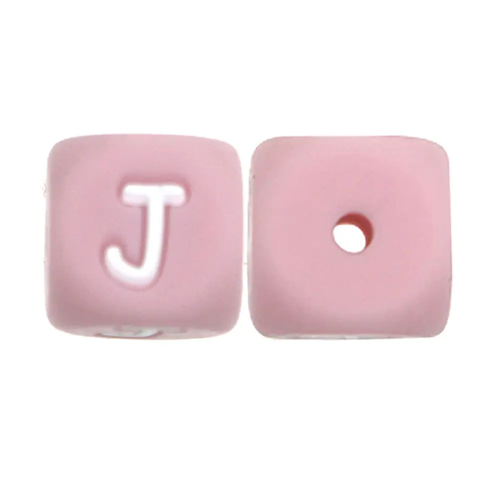 Letras de Silicone Rosa 12mm 21