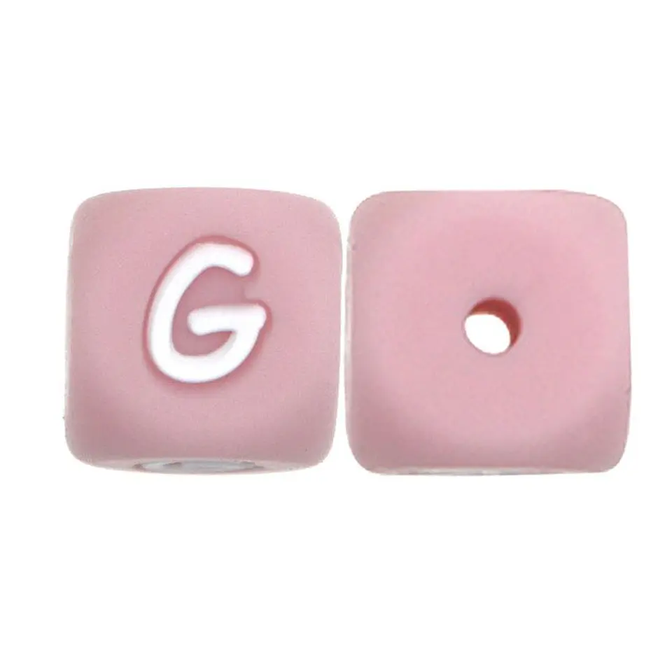 Letras de Silicone Rosa 12mm 22