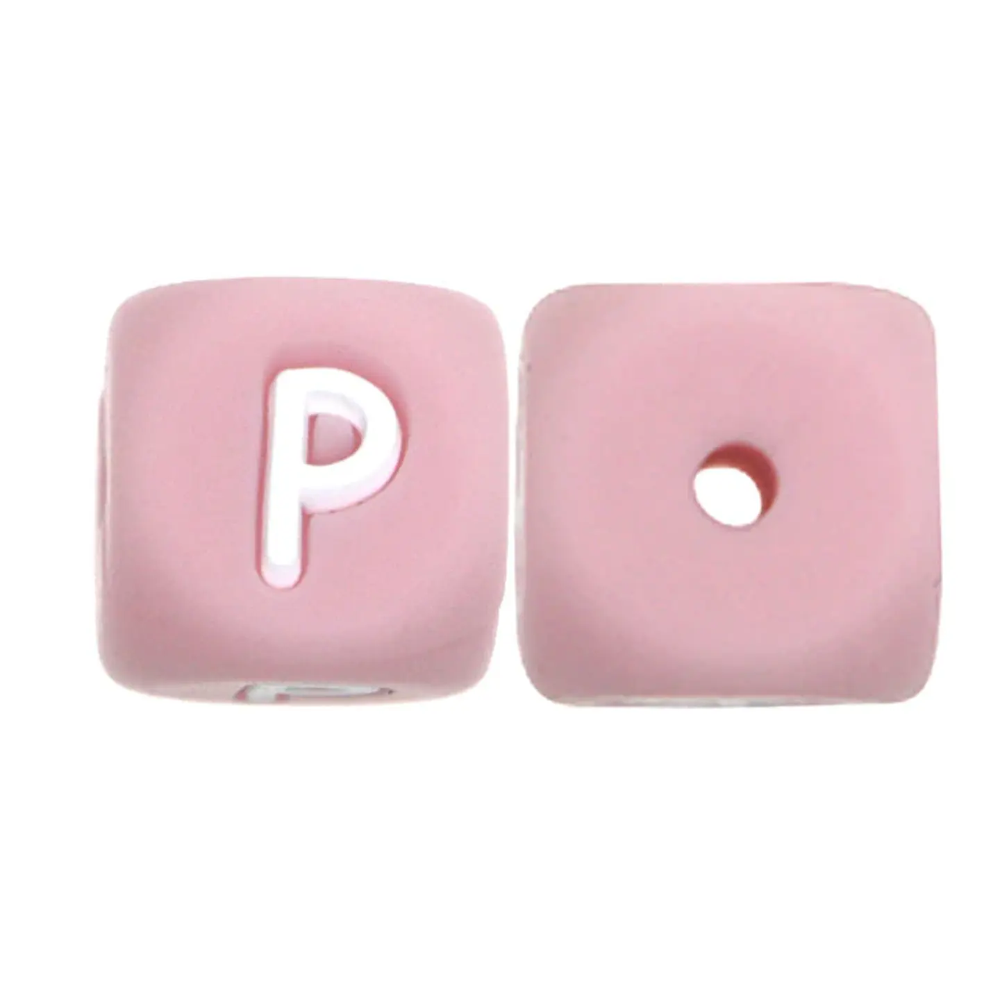 Letras de Silicone Rosa 12mm 24
