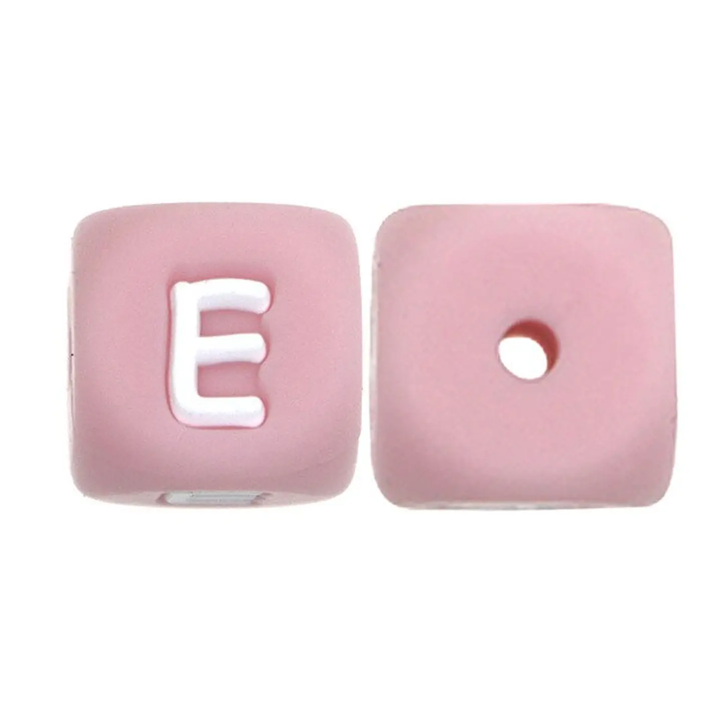 Letras de Silicone Rosa 12mm 25