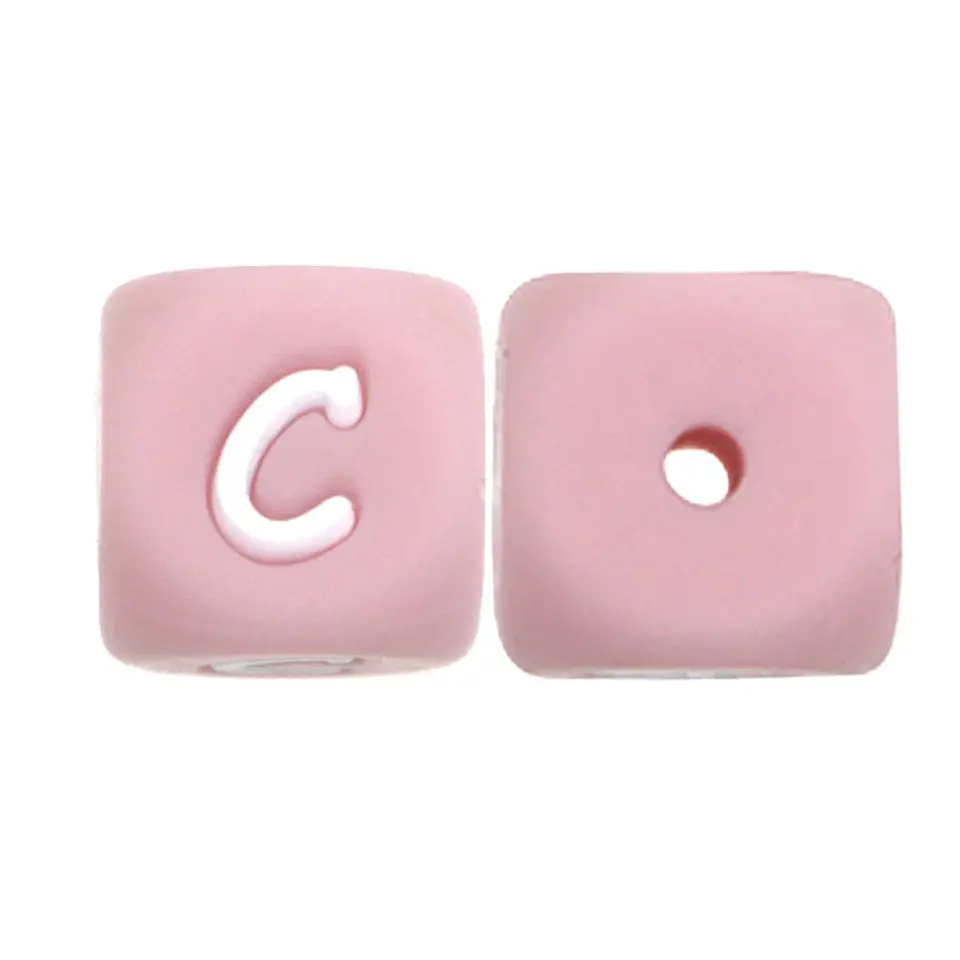 Letras de Silicone Rosa 12mm 27