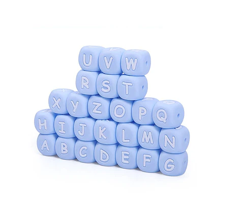 Letras de Silicone Azuis 12mm