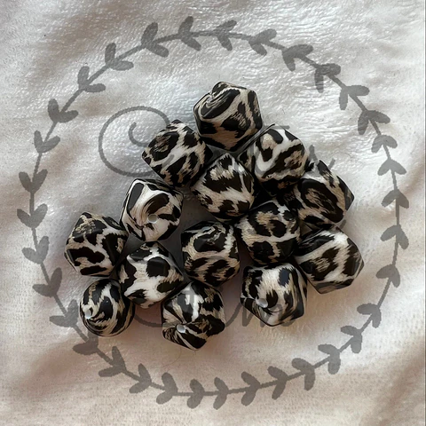 Hexágonos 17mm Tigresa/ Leopardo
