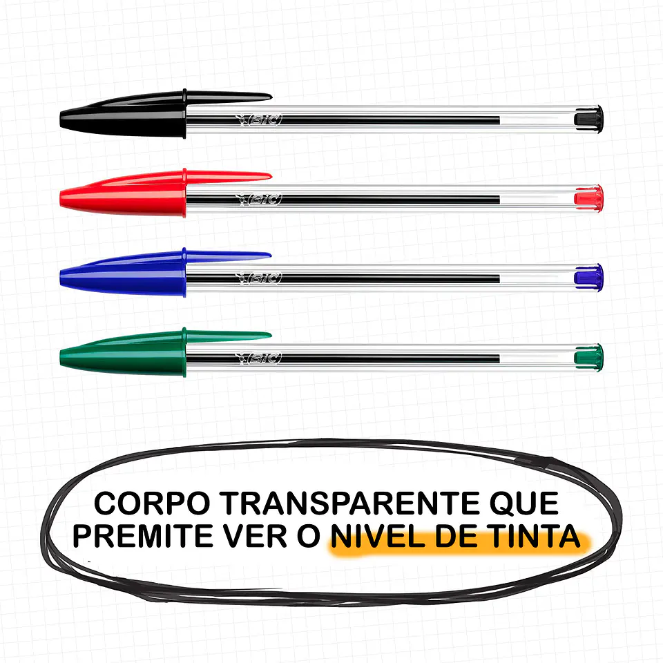 Canetas BIC Cristal Originais - Caixa com 50 Canetas 7