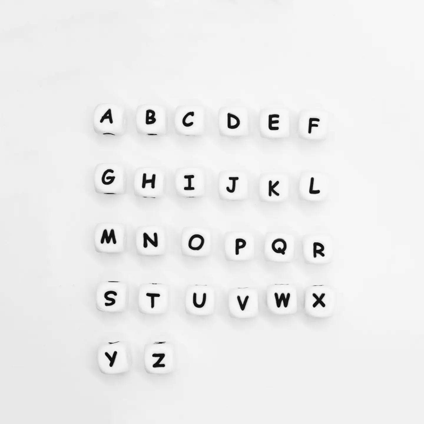 Letras de Silicone Brancas 12mm - 100 letras 1