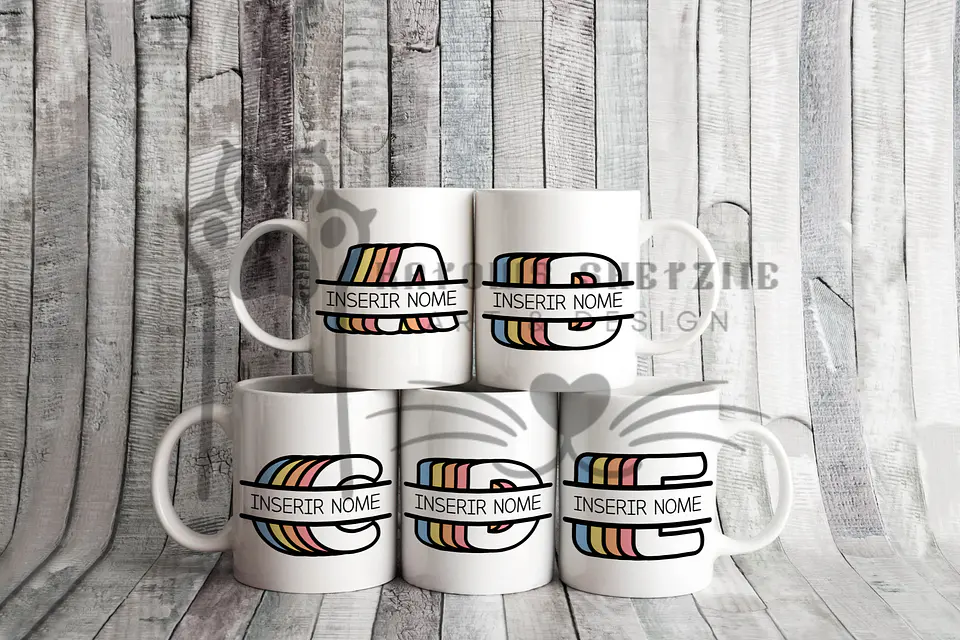 Inicial Retro - Caneca Personalizada 1